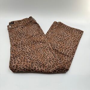 Lucky Brand Leopard Print Jeans Zipper Fly Size 12/31